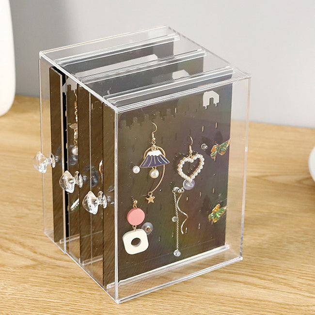 Acrylic Jewelry Storage Box Portable Dustproof Full Clear Display_9
