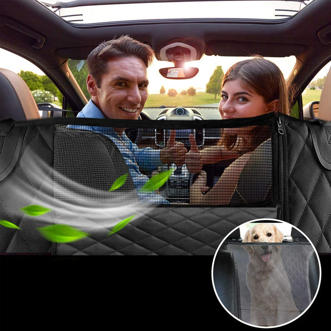 Waterproof Durable Non-Slip Pet Car Seat Protector with Mesh_4