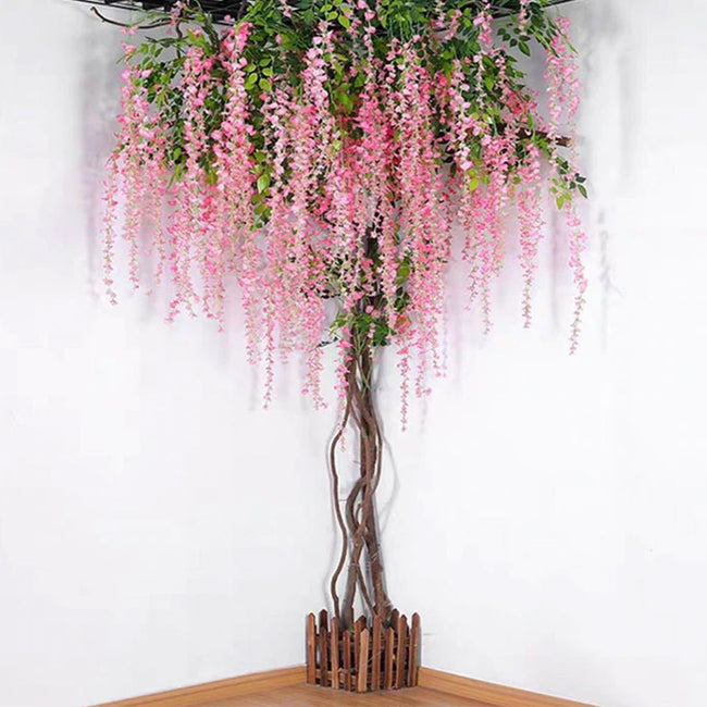 Artificial Hanging Silk Garland Vine Flowers Garden Decoration_9