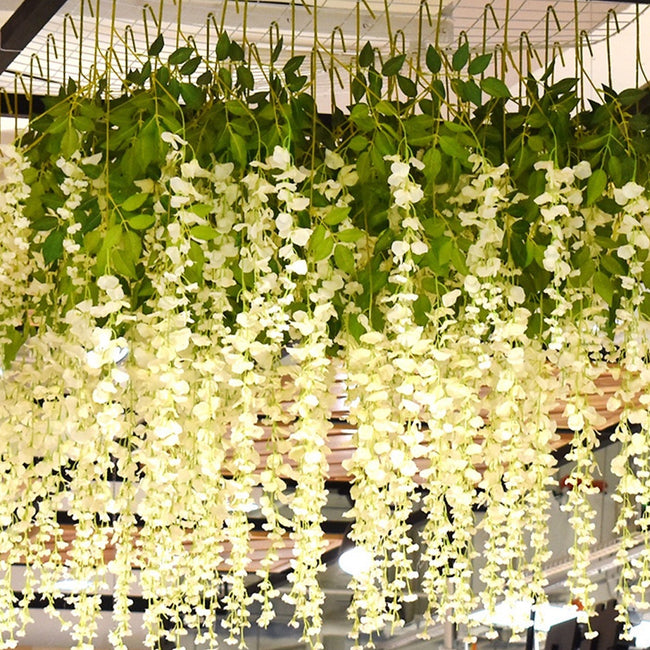 Artificial Hanging Silk Garland Vine Flowers Garden Decoration_2