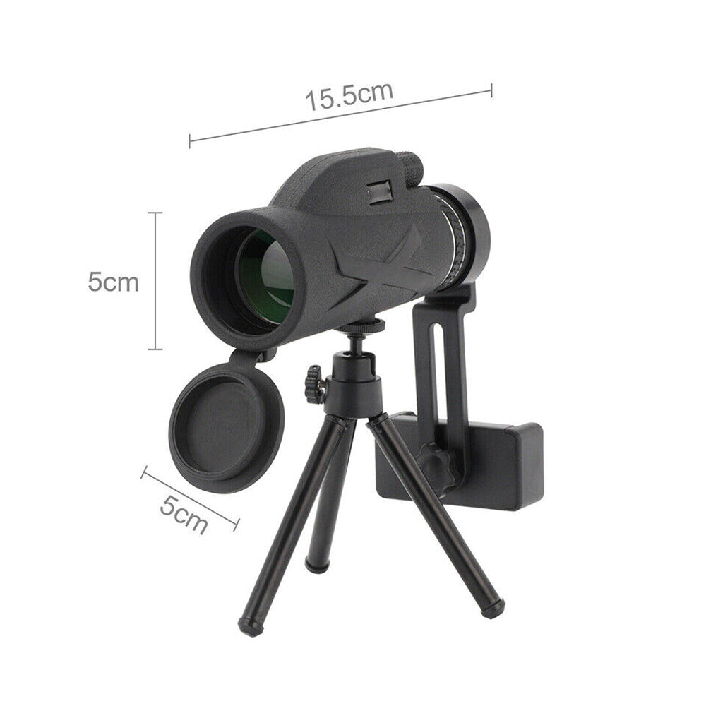 HD Optical Monocular Telescope with Phone Clip+Tripod 80X100_7