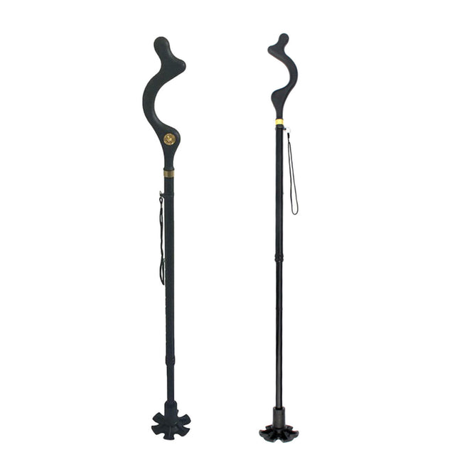 4 Head Pivoting Adjustable Anti-Slip Safety Walking Stick Cane_9