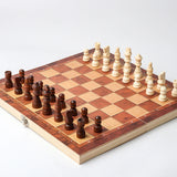 3-in-1 Large Folding Wooden Chessboard Checkers Gaming Set_12
