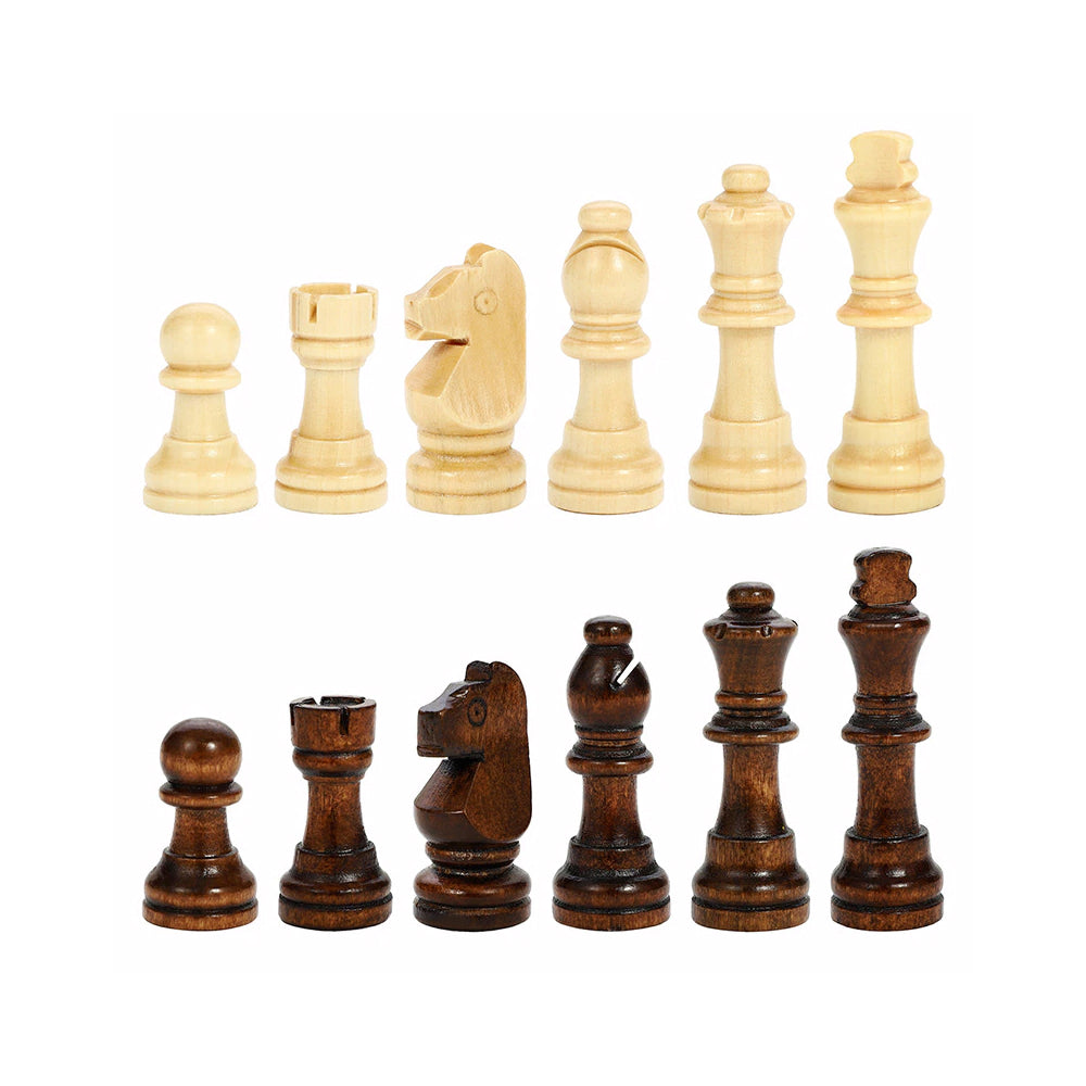 3-in-1 Large Folding Wooden Chessboard Checkers Gaming Set_13
