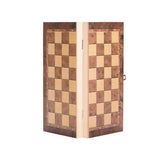 3-in-1 Large Folding Wooden Chessboard Checkers Gaming Set_0