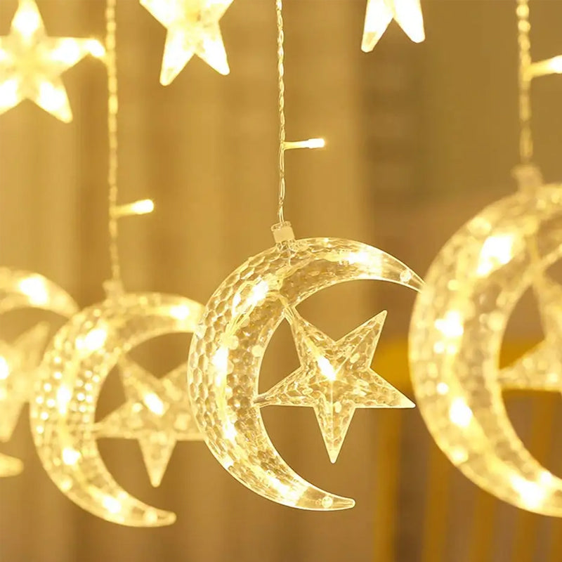3.5m LED Curtain String Light Star & Moon Home Decorative Fairy Lamp_4