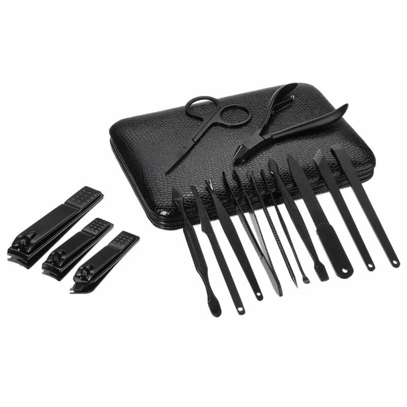 18pcs Nail Clippers Manicure Set Tools Pedicure Trimming Grooming Tool Kit_2