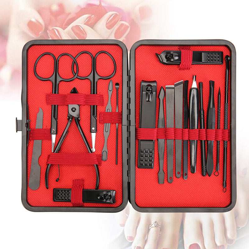 18pcs Nail Clippers Manicure Set Tools Pedicure Trimming Grooming Tool Kit_11