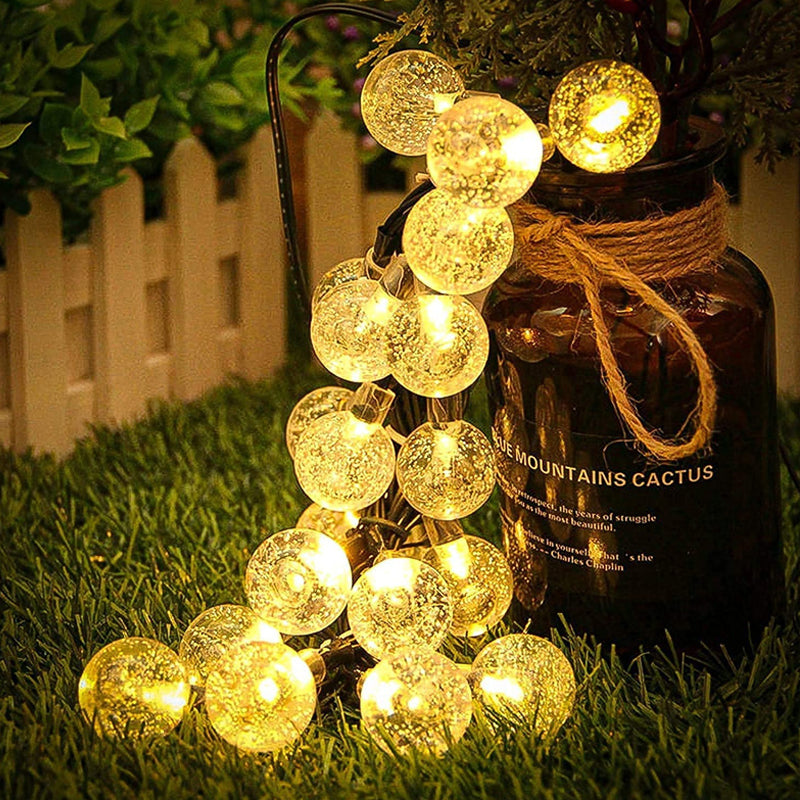 50/100/200 LED Globe String Lights Outdoor Fairy Lights- Solar Powered_7