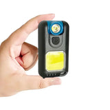 Mini LED Flashlight Keychain COB Work Light- USB Rechargeable_10