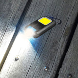 Mini LED Flashlight Keychain COB Work Light- USB Rechargeable_5