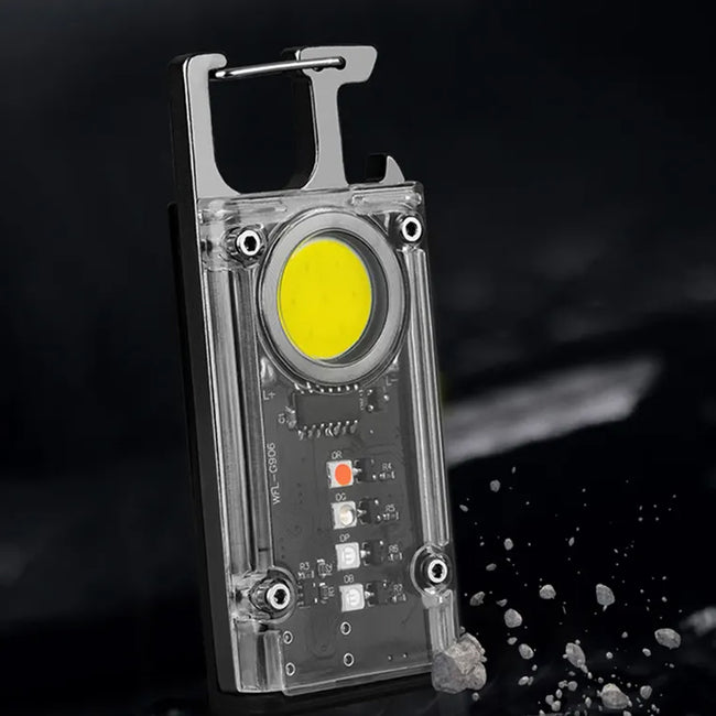 5 Color Light Keychain COB+LED Mini Flashlight- USB Charging_4
