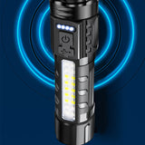30W 14LED Tactical Flashlight White Laser Torch Lamp USB Charging_10