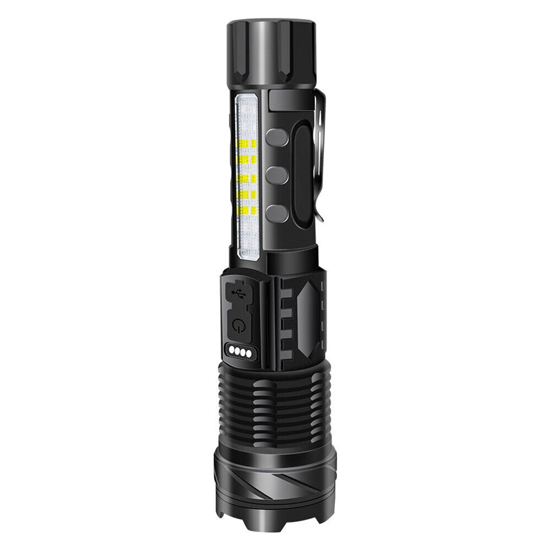 30W 14LED Tactical Flashlight White Laser Torch Lamp USB Charging_0