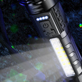 30W 14LED Tactical Flashlight White Laser Torch Lamp USB Charging_4