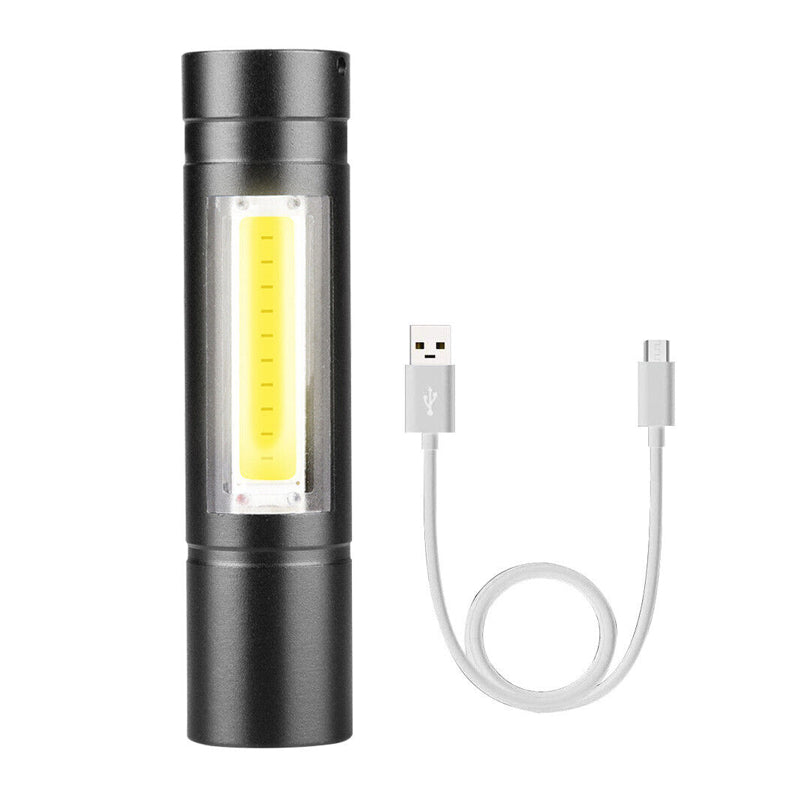 Super Bright Camping Torch Lamp COB Mini LED Flashlight USB Charging_0