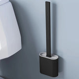 Pack of 2 Bathroom Silicone Bristles Toilet Brush with Holder Brush Set_10