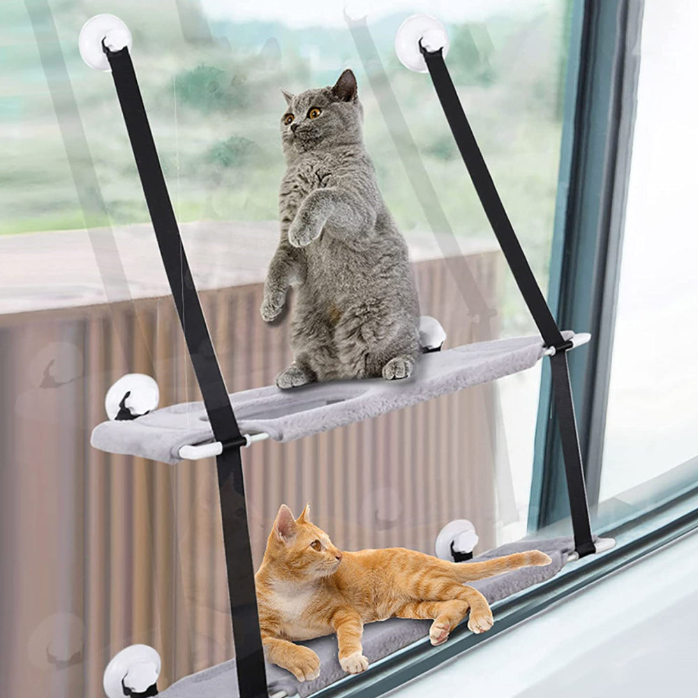 PETSWOL 2 Layer Cat Window Perch Cat Hammock_6