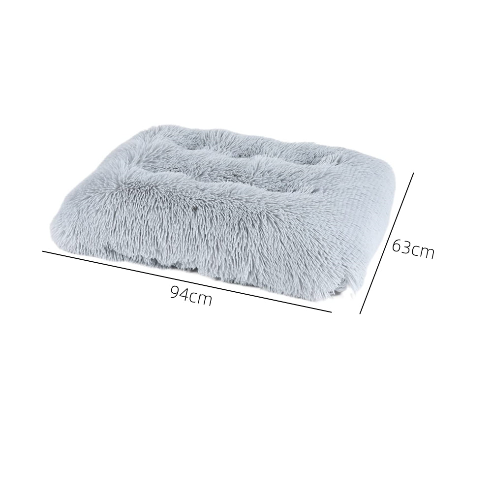 PETSWOL Plush and Cozy Pet Mat for Ultimate Comfort and Warmth-Light Grey_4