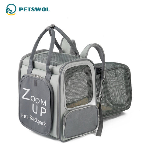 PETSWOL Expandable Pet Carrier Backpack_0