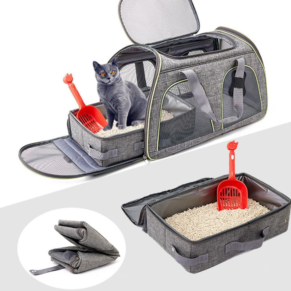 PETSWOL Foldable Cat Litter Box with Shovel - Portable and Convenient_7