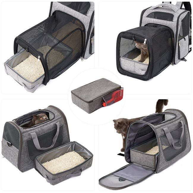 PETSWOL Foldable Cat Litter Box with Shovel - Portable and Convenient_8
