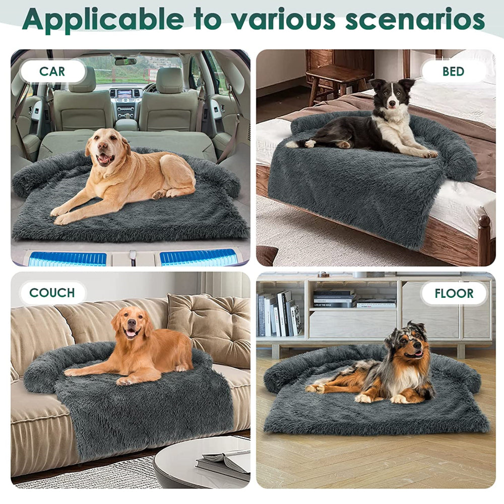 PETSWOL Calming Pet Bed - Fluffy Plush Dog Mat for Comfort and Furniture Protection_7