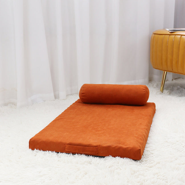 PETSWOL Removable and Washable Dog Sofa Bed-Orange_3