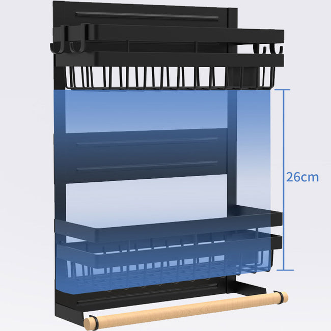STORFEX 2 Layer Magnetic Spice Rack Refrigerator Shelf_5