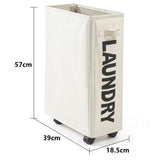 STORFEX Foldable Laundry Basket with Wheels_4