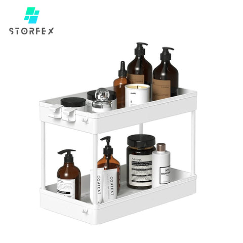 STORFEX 2-Tier Under Sink Storage Organizer Bathroom Standing Rack_0