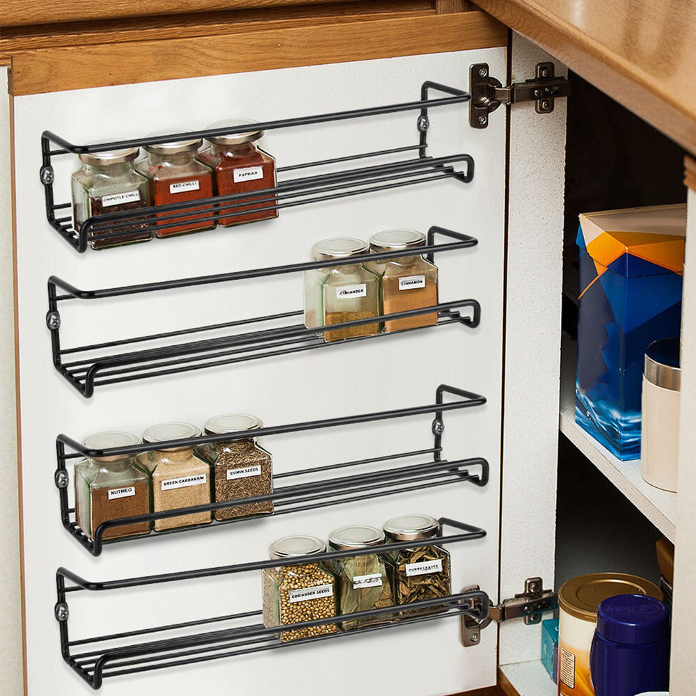 STORFEX 4 Pack Spice Rack Organizer for Cabinet or Wall Mount_3