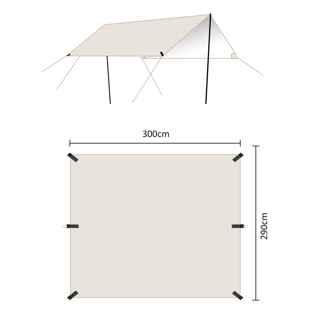 HYPERANGER UPF50 Outdoor Silver Coated Canopy Tent_9