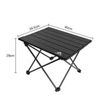 HYPERANGER Portable Aluminum Alloy Camping Folding Picnic Table-S_5