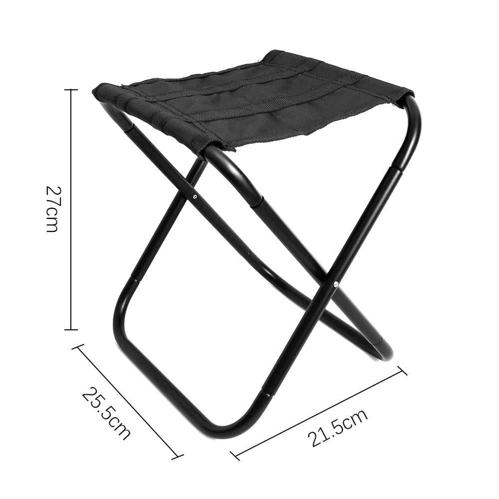 HYPERANNGER Aluminum Alloy Camping Folding Stool with Storage Bag_2
