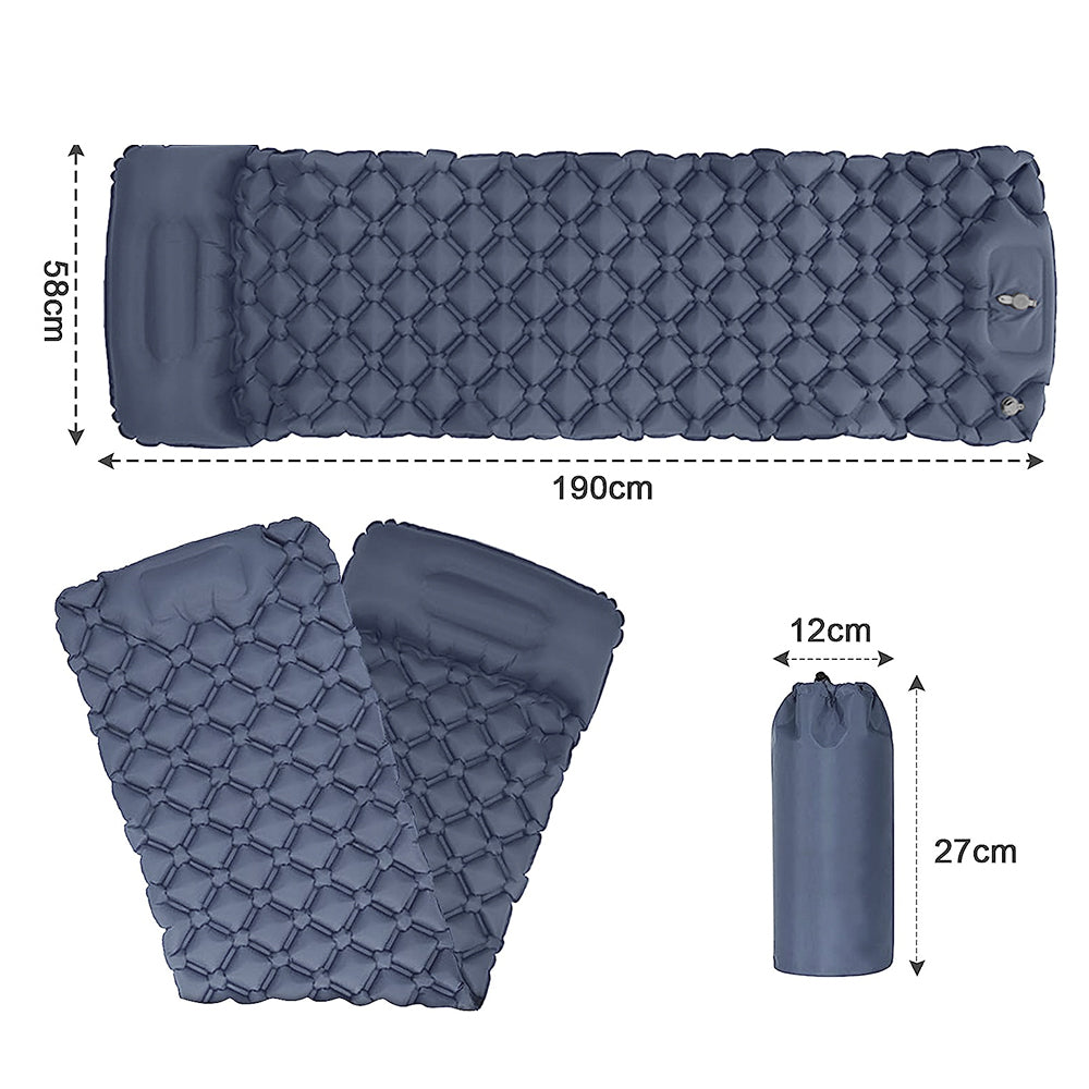 HYPERANGER Inflatable Sleeping Pad for Camping with Built-in Pump | Portable and Comfortable Outdoor Mattress_2