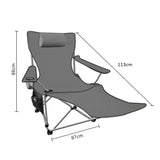 HYPERANGER Camping Chair with Foot Rest | Adjustable Sit and Lie Folding Chair for Ultimate Comfort_5