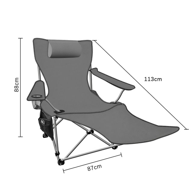 HYPERANGER Camping Chair with Foot Rest | Adjustable Sit and Lie Folding Chair for Ultimate Comfort_5