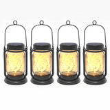 LUMIRO Solar Hanging Mason Jar Lights Decorative Solar Lantern with Stakes - 4 Pack_2