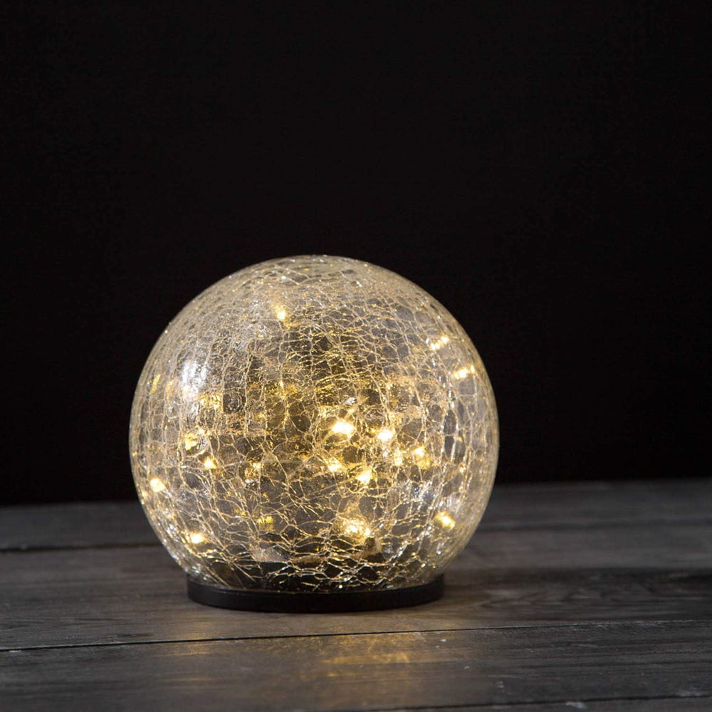 LUMIRO Outdoor Cracked Glass Garden Solar Ball Light - 15 cm_2