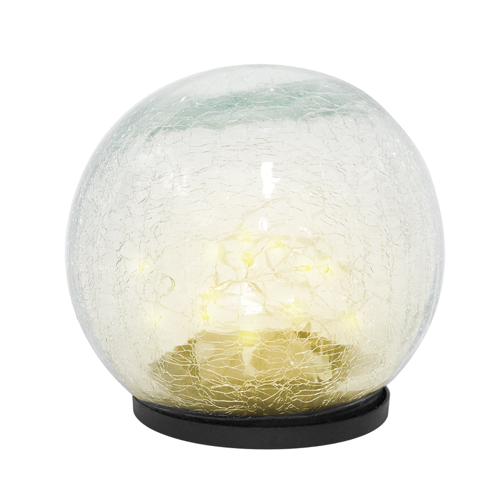 LUMIRO Outdoor Cracked Glass Garden Solar Ball Light - 15 cm_3