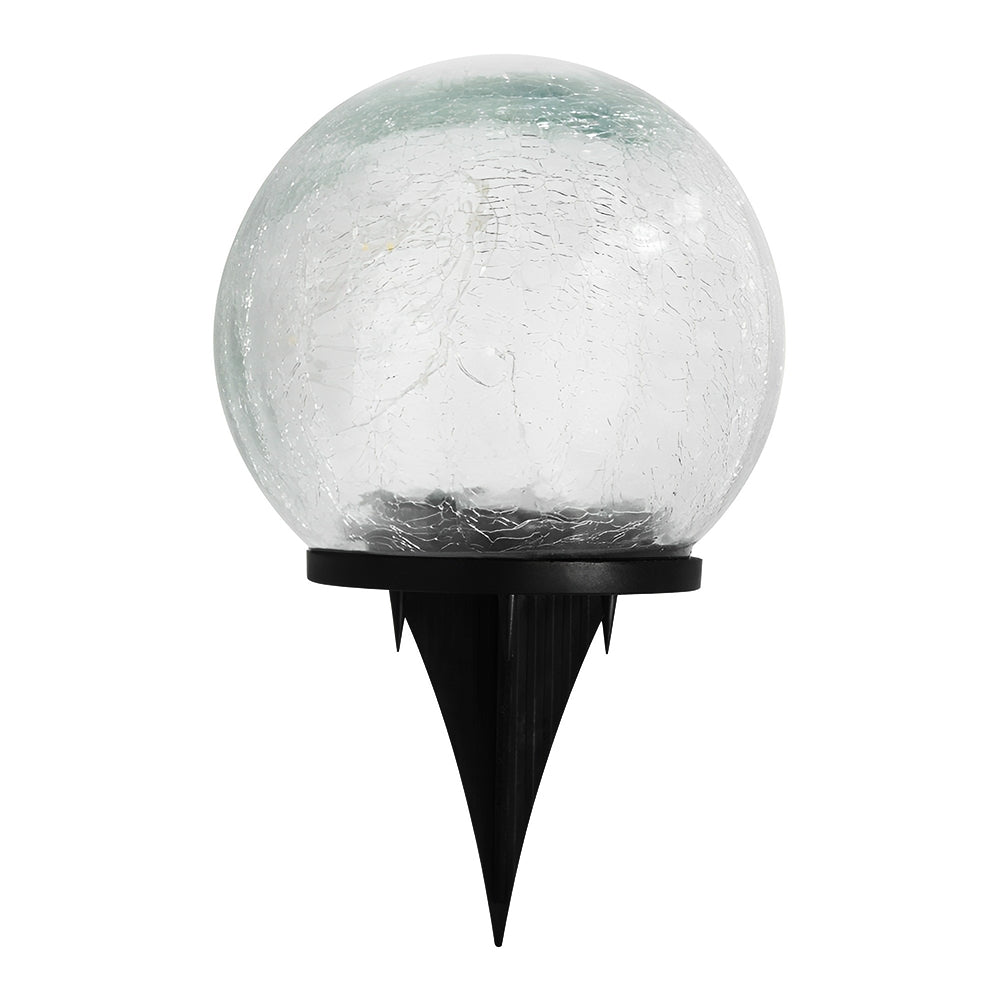 LUMIRO Outdoor Cracked Glass Garden Solar Ball Light - 15 cm_4