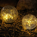 LUMIRO Outdoor Cracked Glass Garden Solar Ball Light - 15 cm_5