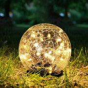 LUMIRO Outdoor Cracked Glass Garden Solar Ball Light - 15 cm_1