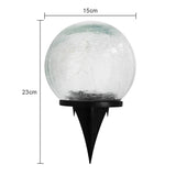 LUMIRO Outdoor Cracked Glass Garden Solar Ball Light - 15 cm_8