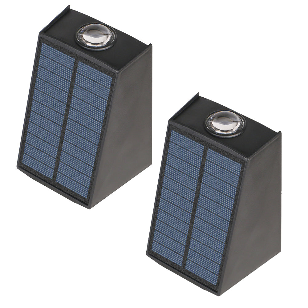 LUMIRO 2 Pack Solar Wall Lights UP and Down Fence Lighting_1
