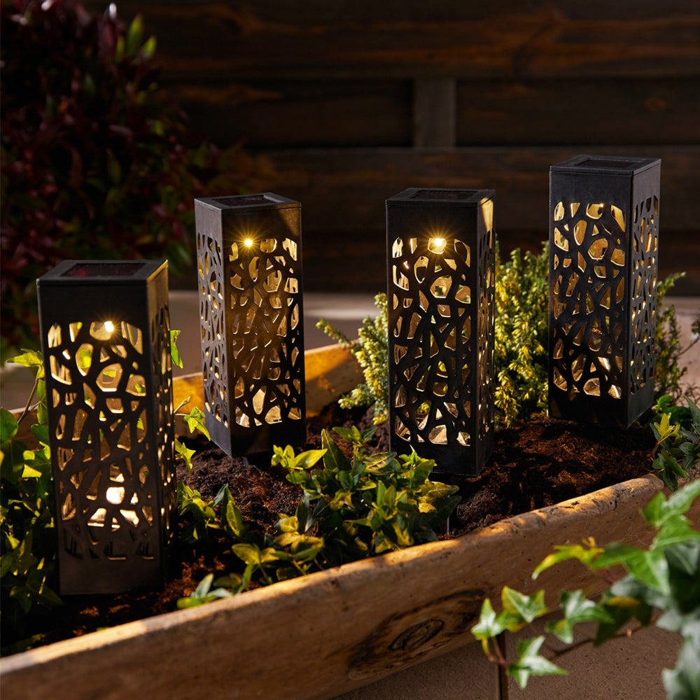 LUMIRO 6 Pack Solar Decorative Lights Garden & Outdoor Hollow Design Cutout_6