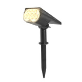 LUMIRO 2 Pack Solar Spotlight Ground Plug Lights - Adjustable Head, Warm Light - Black_2