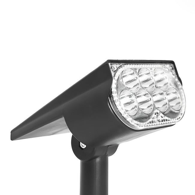 LUMIRO 2 Pack Solar Spotlight Ground Plug Lights - Adjustable Head, Warm Light - Black_3
