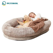 PETSWOL Washable Human Dog Bed Fits You and Your Pets_0